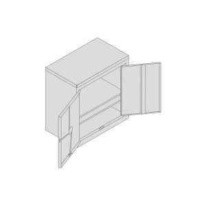 NL-681 Stainless Steel Cylinder Lock Inner & Outer Door Narcotic Cabinet