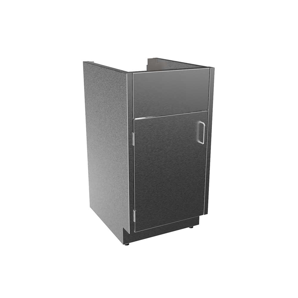 SBC3518-SK-LH Stainless Steel Standing Height Sink Base Cabinet