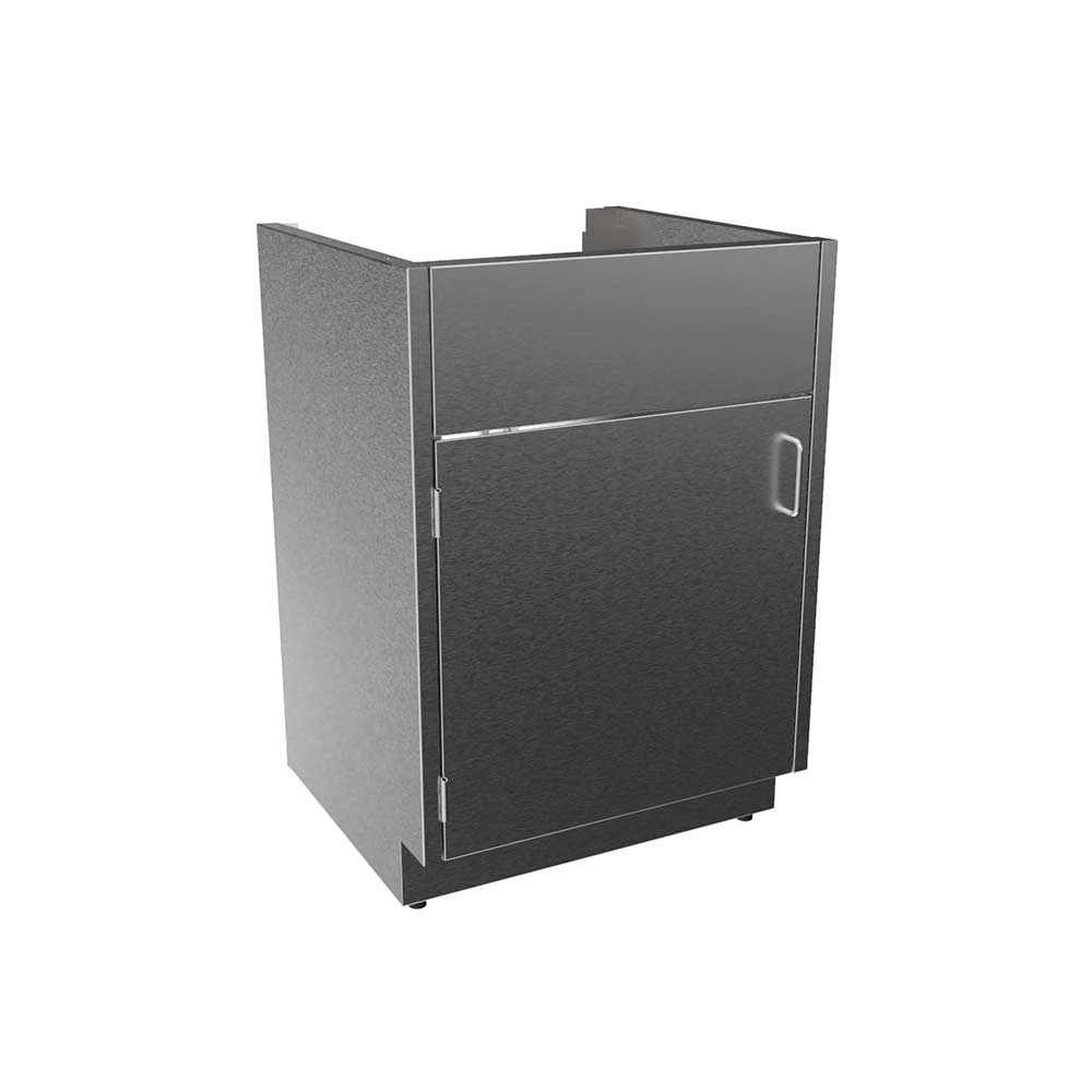 SBC3524-SK-LH Stainless Steel Standing Height Sink Base Cabinet